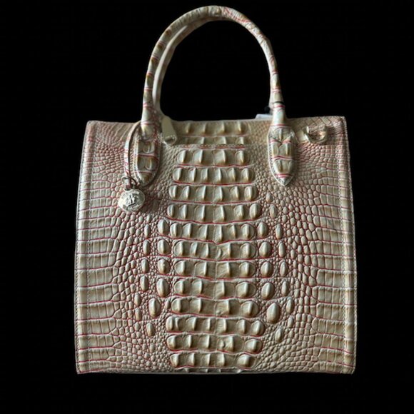 RARE BACK - NWT BRAHMIN Caroline Sunkiss Melbourne Satchel Crossbody Bag Leather - Picture 2 of 10